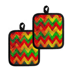 Zig Zag Reggae Pattern Print Pot Holders