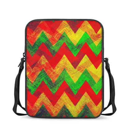 Zig Zag Reggae Pattern Print Rectangular Crossbody Bag