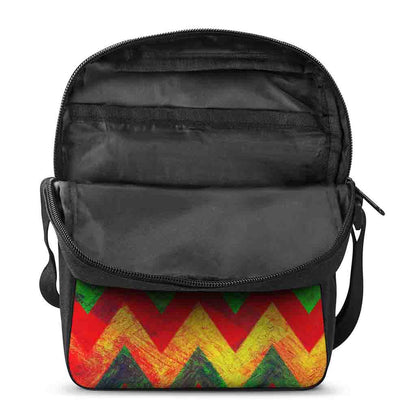 Zig Zag Reggae Pattern Print Rectangular Crossbody Bag