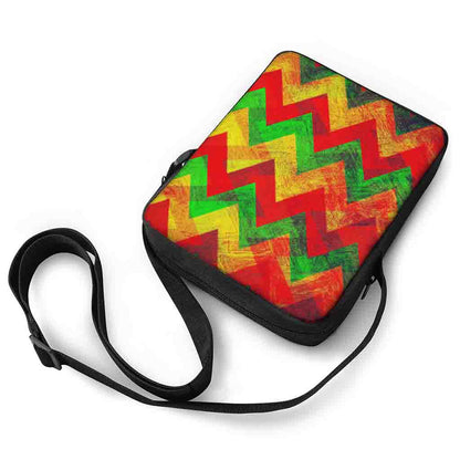 Zig Zag Reggae Pattern Print Rectangular Crossbody Bag
