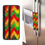Zig Zag Reggae Pattern Print Refrigerator Handle Covers