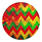 Zig Zag Reggae Pattern Print Round Blanket