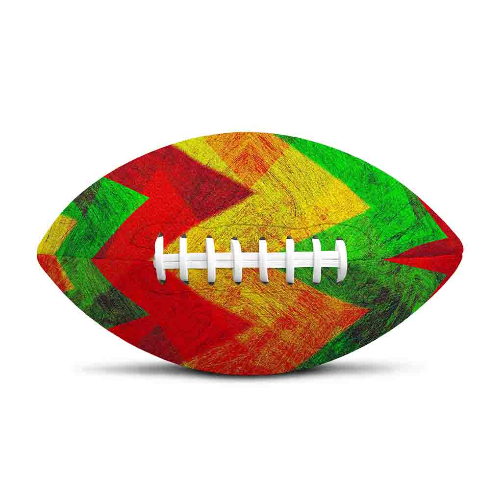 Zig Zag Reggae Pattern Print Rugby Ball