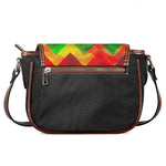 Zig Zag Reggae Pattern Print Saddle Bag