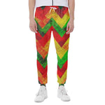 Zig Zag Reggae Pattern Print Scuba Joggers