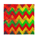 Zig Zag Reggae Pattern Print Silk Bandana