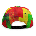 Zig Zag Reggae Pattern Print Snapback Cap