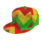 Zig Zag Reggae Pattern Print Snapback Cap