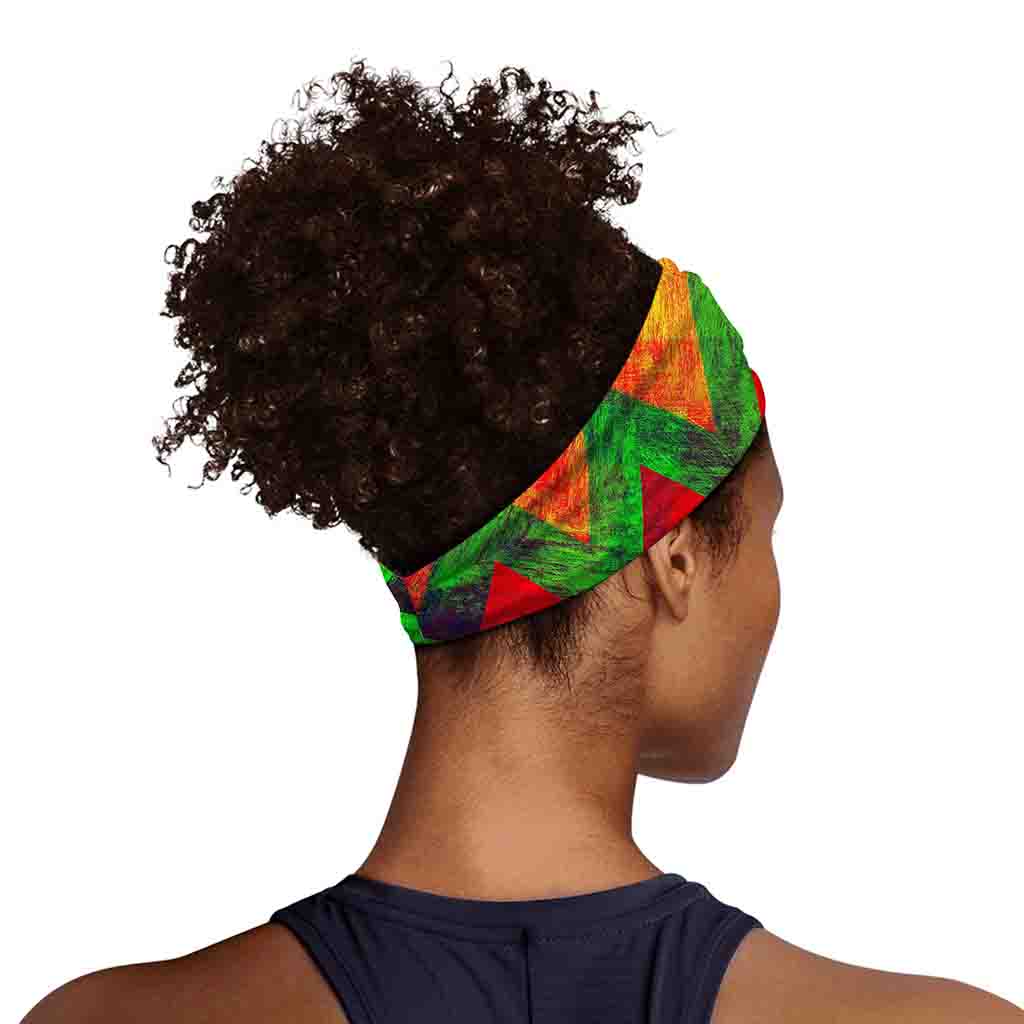 Zig Zag Reggae Pattern Print Sports Headband