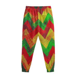 Zig Zag Reggae Pattern Print Sweatpants