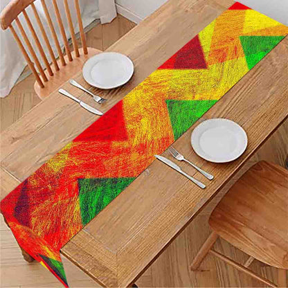 Zig Zag Reggae Pattern Print Table Runner