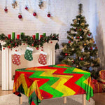 Zig Zag Reggae Pattern Print Tablecloth