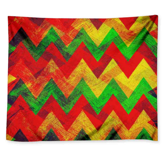 Zig Zag Reggae Pattern Print Tapestry