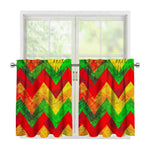 Zig Zag Reggae Pattern Print Tier Curtains