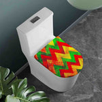 Zig Zag Reggae Pattern Print Toilet Lid Cover
