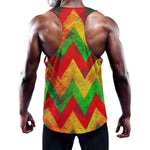Zig Zag Reggae Pattern Print Training Tank Top
