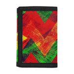 Zig Zag Reggae Pattern Print Trifold Wallet