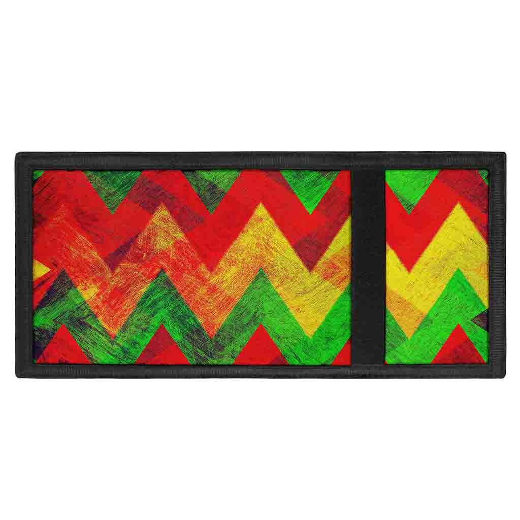 Zig Zag Reggae Pattern Print Trifold Wallet
