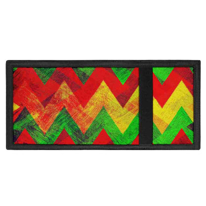 Zig Zag Reggae Pattern Print Trifold Wallet