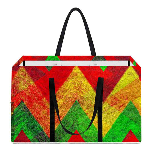 Zig Zag Reggae Pattern Print Utility Tote Bag