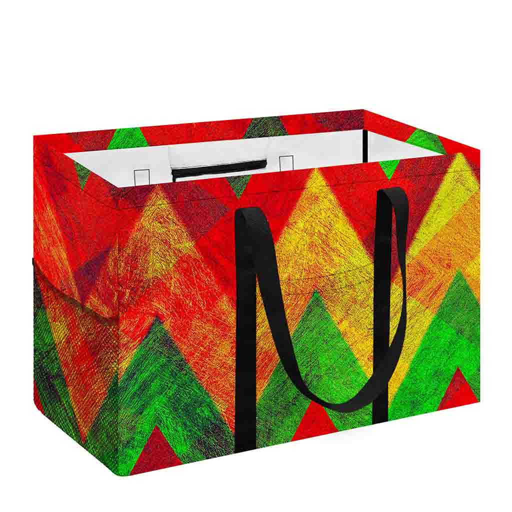 Zig Zag Reggae Pattern Print Utility Tote Bag