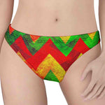 Zig Zag Reggae Pattern Print Women's Thong