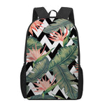 Zig Zag Tropical Pattern Print 17 Inch Backpack