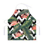 Zig Zag Tropical Pattern Print Adjustable Apron