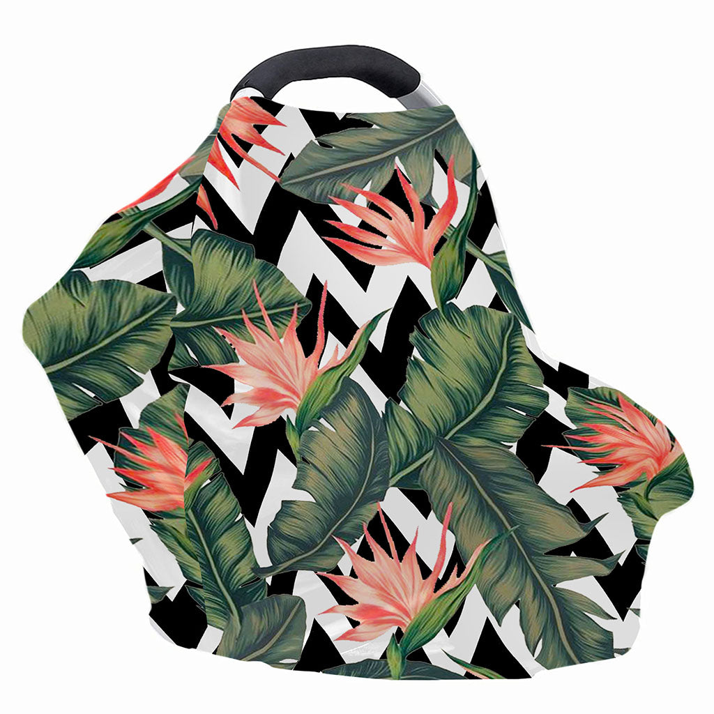 Zig Zag Tropical Pattern Print Baby Seat Cover