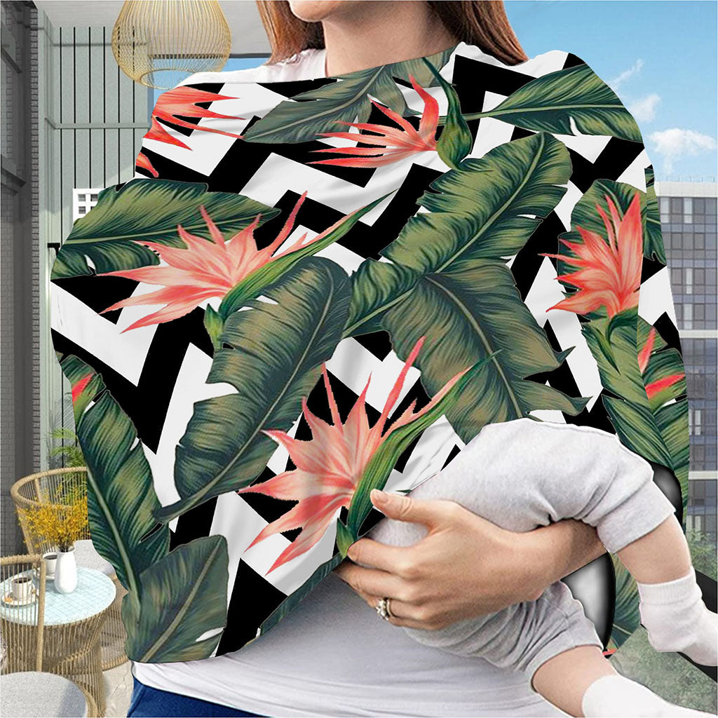 Zig Zag Tropical Pattern Print Baby Seat Cover