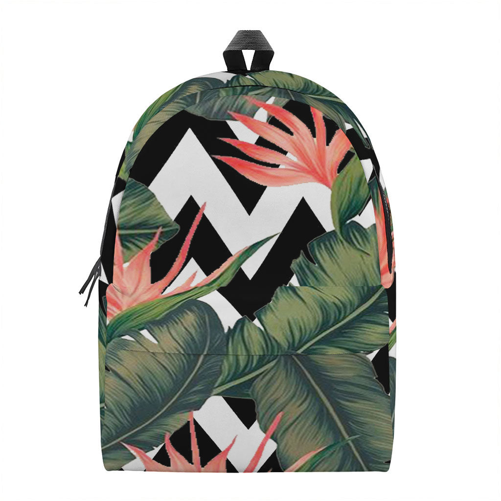 Zig Zag Tropical Pattern Print Backpack