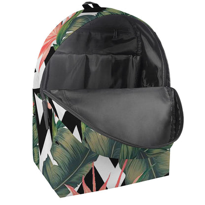 Zig Zag Tropical Pattern Print Backpack