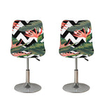 Zig Zag Tropical Pattern Print Bar Stool Covers
