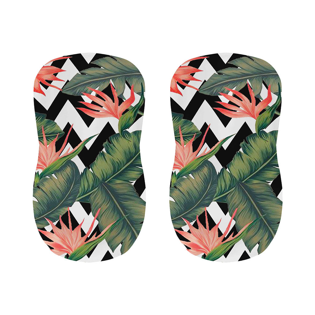 Zig Zag Tropical Pattern Print Bar Stool Covers