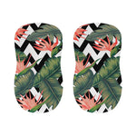 Zig Zag Tropical Pattern Print Bar Stool Covers
