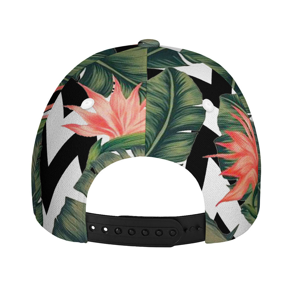 Zig Zag Tropical Pattern Print Baseball Cap
