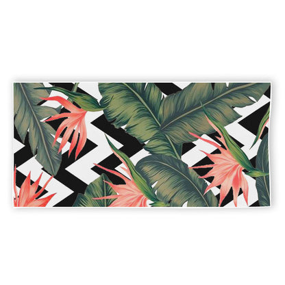 Zig Zag Tropical Pattern Print Beach Towel