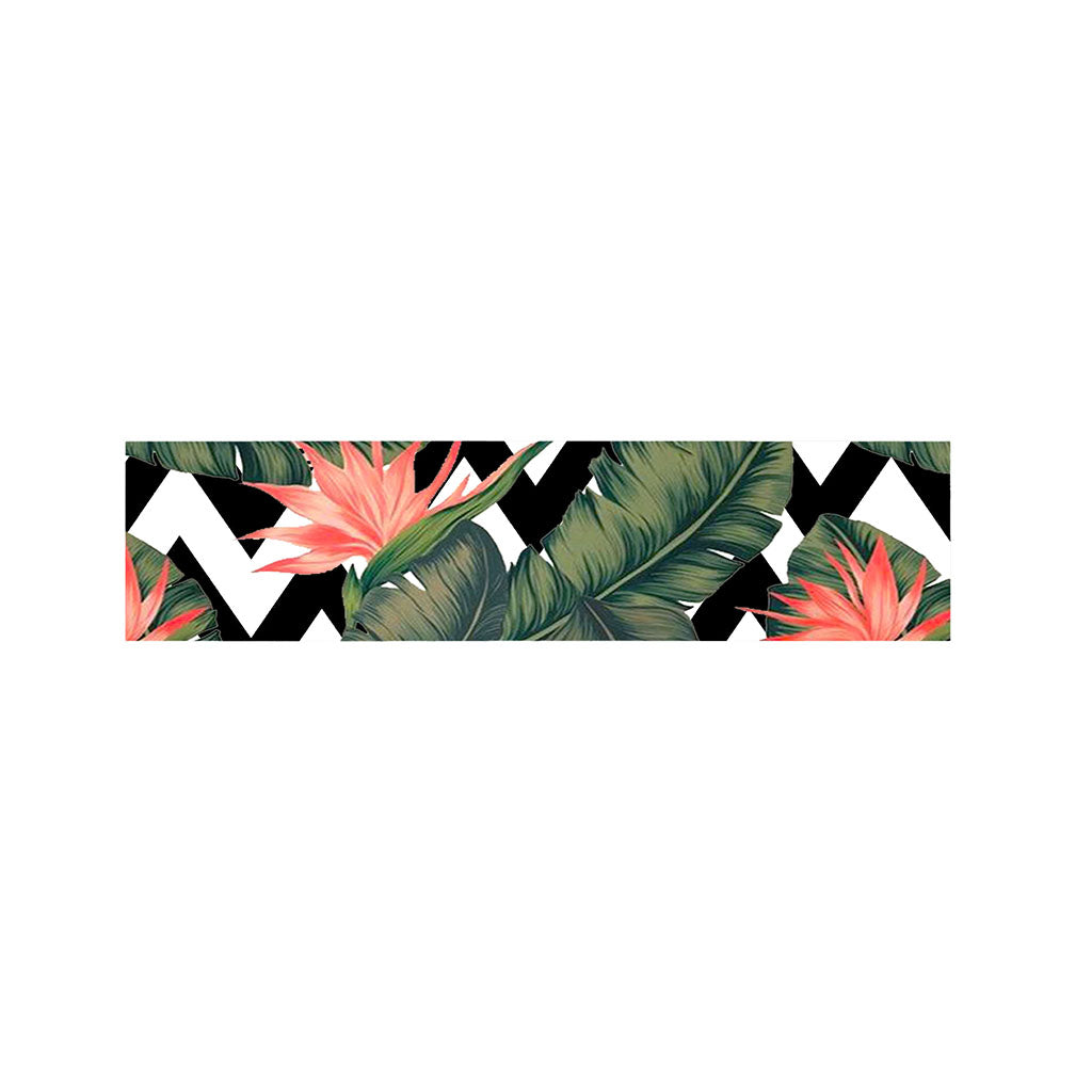 Zig Zag Tropical Pattern Print Bed Runner