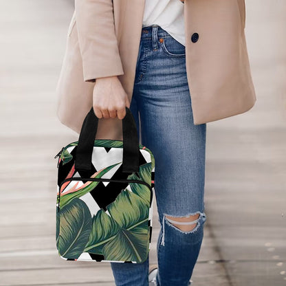 Zig Zag Tropical Pattern Print Bible Tote Bag