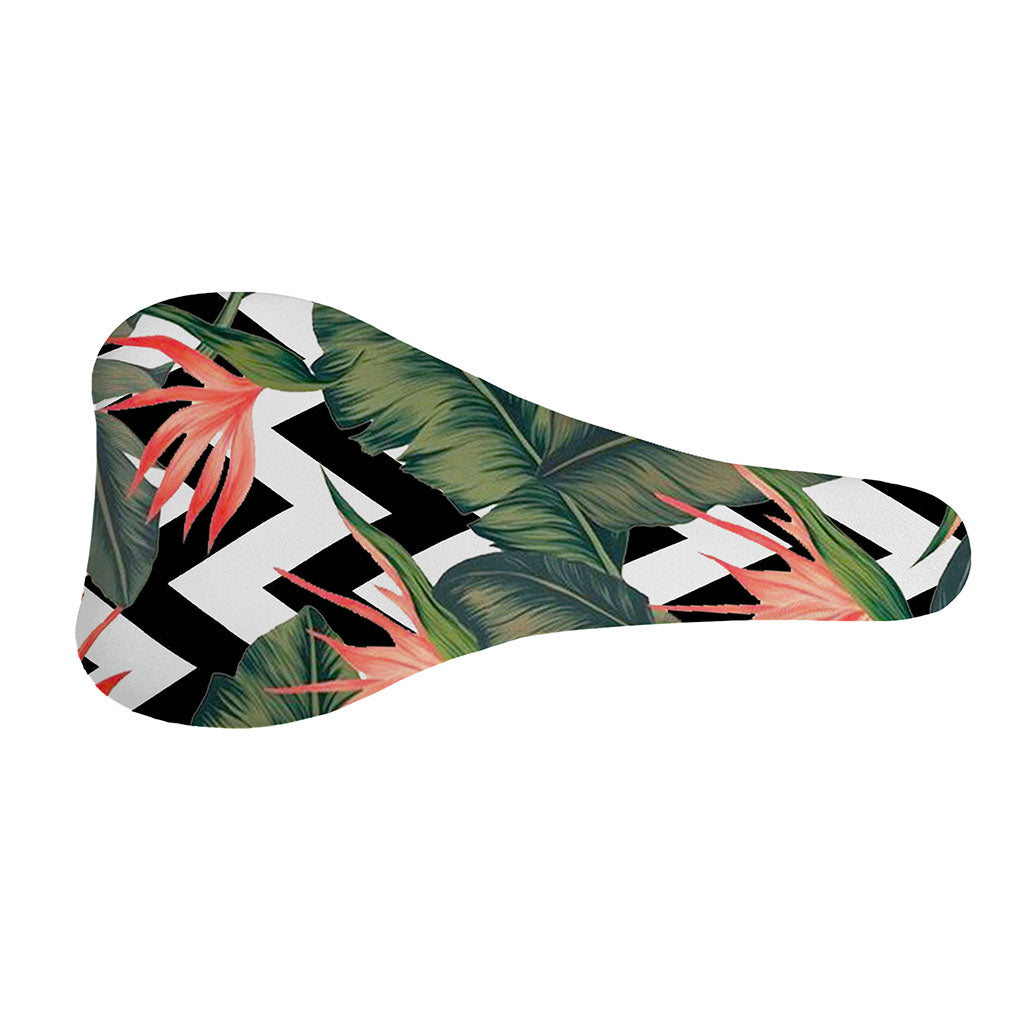 Zig Zag Tropical Pattern Print Bicycle Seat Cover