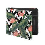 Zig Zag Tropical Pattern Print Bifold Wallet