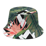 Zig Zag Tropical Pattern Print Bucket Hat