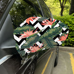 Zig Zag Tropical Pattern Print Car Side Mirror Covers