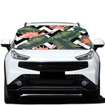 Zig Zag Tropical Pattern Print Car Windshield Snow Cover