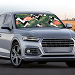 Zig Zag Tropical Pattern Print Car Windshield Sun Shade