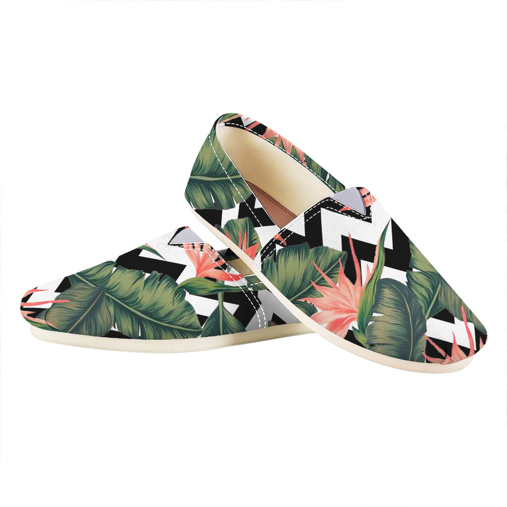 Zig Zag Tropical Pattern Print Casual Shoes