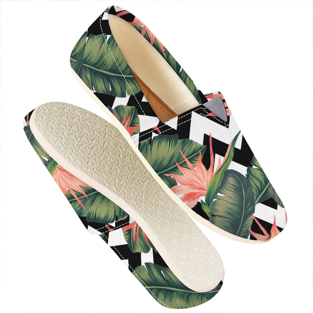 Zig Zag Tropical Pattern Print Casual Shoes