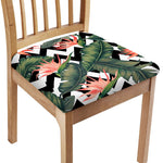 Zig Zag Tropical Pattern Print Chair Cushion Cover