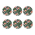Zig Zag Tropical Pattern Print Coaster Set