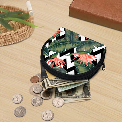 Zig Zag Tropical Pattern Print Coin Purse